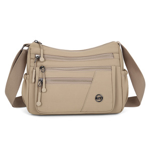 Custom Leisure Large Capacity Multi Compartment Waterproof Nylon With Multiple Zip <b>Shoulder</b> <b>Sling</b> Bag Daily Use - Product Image 2
