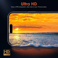 Protection d'écran en hydrogel haute sensibilité ultra-mince 2.5D avec revêtement anti-traces de doigts pour 15 15 Plus, transparente et souple en TPU