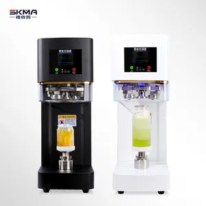 Mesin penyegel kaleng teh gelembung komersial sepenuhnya otomatis untuk minuman jus Soda dengan sertifikasi CE