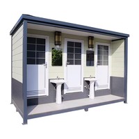 Toilettes publiques mobiles personnalisées, préfabriquées, portables, en acier, multi-pièces, avec lavabo, pour parcs et complexes hôteliers