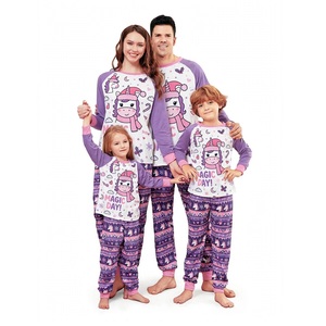 Prix de gros – Ensemble pyjama en coton pour femme motif bonhomme de neige, pyjamas de Noël assortis pour enfants et familles, ensembles pour enfants en provenance du Bangladesh - Product Image 1