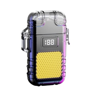 Mini Rechargeable Electric Lighter Waterproof Windproof Keychain Portable Cigarette Lighter - Product Image 4