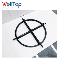 WELLTOP Promotion Chaise de canapé pivotante à 360 degrés, base ronde noire, mécanisme de canapé rotatif, support pivotant pour meubles, cadre métallique