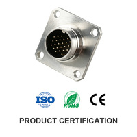 Connecteur M16 à bride carrée étanche IP67 mâle/femelle pour systèmes automobiles, aérospatiaux, industriels, marins et extérieurs