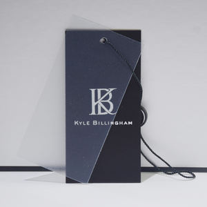 Custom Own Brand Logo Paper Pvc Jeans Paper Hangtags Personalizada Ropa Etiqueta de papel - Product Image 2