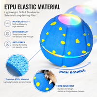 Großhandel Q10 LED Interaktiver Haustierball ETPU Bissfester Hundespielzeug Smart Leuchtendes Haustierspielzeug mit 3 Vibrationsmodi OEM ODM