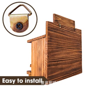 Wooden Outdoor <b>Squirrel</b> <b>Feeder</b> Brown Compartmentalized Pan <b>Feeder</b> For Tree Mounting Animal <b>Feeders</b> - Product Image 3