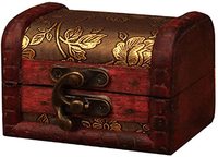 Boîte à bijoux chinoise antique en bois brun, technique de polissage, réutilisable, vintage, personnalisable, pour rangement, décoration de table, art populaire - Grande Vente