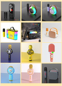 Micro không dây Bluetooth cầm tay tích hợp đèn RGB, loa <span class=keywords><strong>karaoke</strong></span>, micro hát cho gia đình, tiệc tùng, KTV - Product Image 4