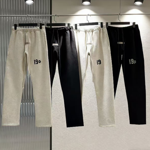 Pantalones de chándal casuales para hombre <span class=keywords><strong>Fear</strong></span> Pants de 100% algodón ecológico de secado rápido, cintura media, logo bordado, estilo holgado de felpa, de alta calidad. - Product Image 3