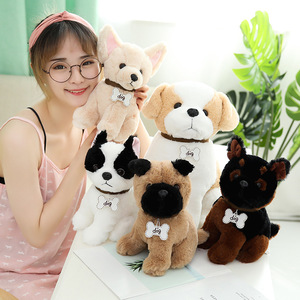 Juguete de Peluche de Perro Kawaii al por Mayor, Peluches Pequeños y Suaves, Animales de Peluche de Perro, Bulldog, <span class=keywords><strong>Schnauzer</strong></span>, Husky - Product Image 5