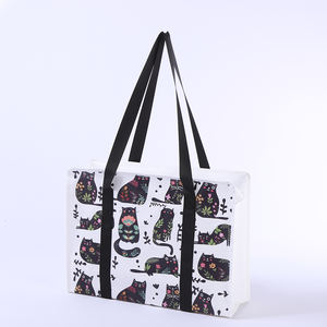 กระเป๋าผ้าทอ PP พิมพ์ลายสีสันสดใส - Product Image 2