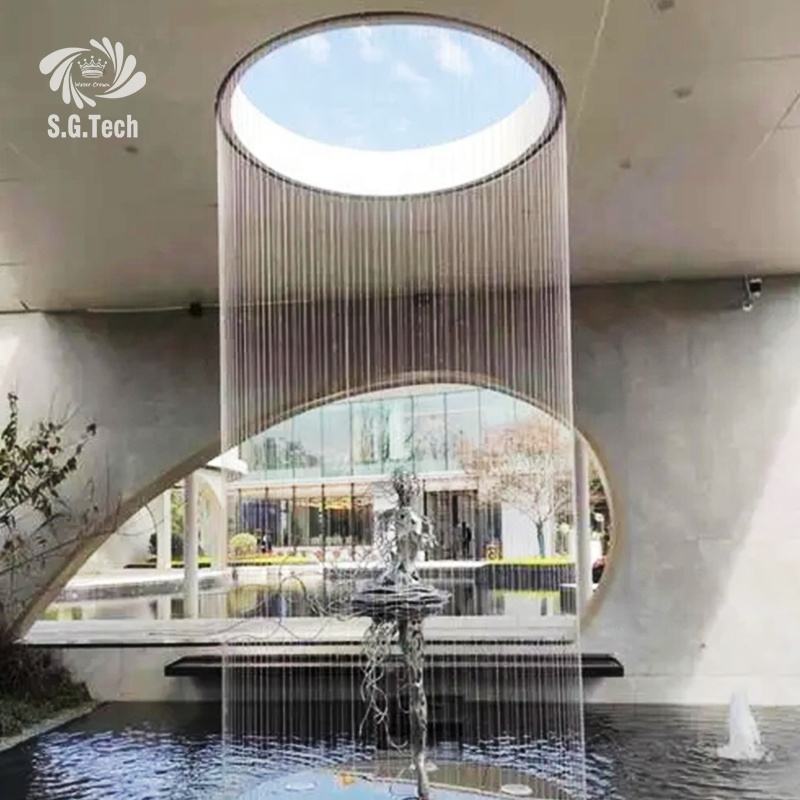 2026 Decorative String Water Curtain with LED Light SS304 Artificial ...