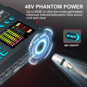 2024 nouveau Live Stream carte son double-core DSP puce Console <span class=keywords><strong>de</strong></span> <span class=keywords><strong>mixage</strong></span> Podcast avec Microphone Studio équipement d'enregistrement condensateur - Product Image 2