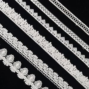 Encaje de Seda de Leche Soluble en Agua, Encaje Bordado con Forma de Escalera para Prendas, Stock de Fábrica - Product Image 2