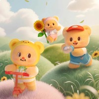Caja Sorpresa Original TOPTOY Butter Bear Little Wish, Figura de Anime, Modelo de PVC, Escala 1/12, Colección, Decoración de Escritorio, Juguetes
