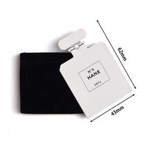 Wholesale Unique Design White Metal Silkscreen Printing <b>Compact</b> Makeup Velvet Bags for Pocket <b>Mirrors</b> - Product Image 6
