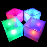 Multi Colors LED Light Seau à glace Vin Champagne Seau à boisson Bière Glacière Bar Party Double Wall 3.5L