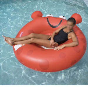 Jolie bouée gonflable en PVC en forme de crabe rouge 120 cm - Product Image 2