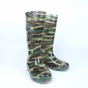 Botas de Lluvia de Goma de Caña Alta con Camuflaje para Hombre, Antideslizantes, de Tacón Bajo y Reforzadas, para Trabajo y Minería, Linyi Shandong - Product Image 3