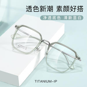 Montures de lunettes en titane rectangulaires transparentes à monture complète M8101 unisexe avec verres en résine, origine Danyang - Product Image 3