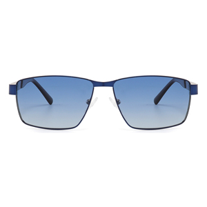 Gafas de Sol Rectangulares Unisex con Marco Metálico, Lentes con Degradado Azul, 100% Protección UV, para Uso en Exteriores, para Adultos - Product Image 6