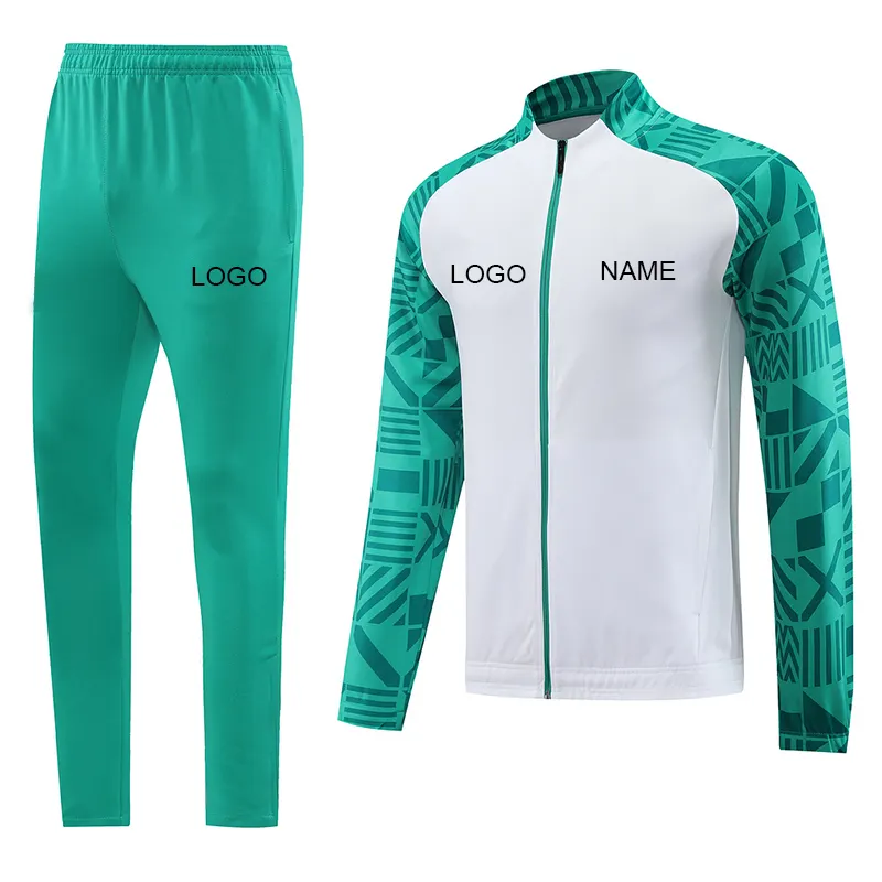 Nova temporada treino mens personalizado treinamento esportivo desgaste 100% poliéster jogging suit manga longa futebol treino para homens