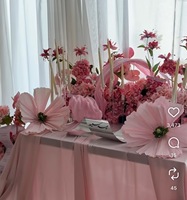 Décoration de mariage, mur de fleurs artificielles en soie 3D 5D, panneau de fond de mur de fleurs rouges avec fermeture éclair, 8 x 8 pieds