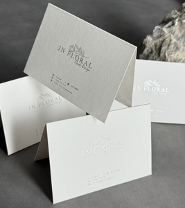 Custom Luxury <strong>Silver</strong> Foil Folding Business Card <strong>Printing</strong> Folded Gift Card with Own logo - Product Image 4