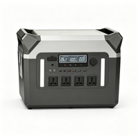 Station d'alimentation portable 2000W à onde sinusoïdale pure, alimentation par batterie au lithium, générateur solaire, batterie de secours avec lampe de poche