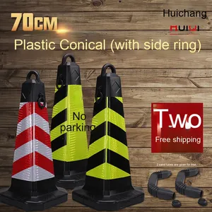 700mm Kunststoff reflektieren der Sicherheits kegel Kein Park platz Warn säule Isolation Straßen sperre Verkehrs einrichtungen Straßen kegel Promotion - Product Image 2