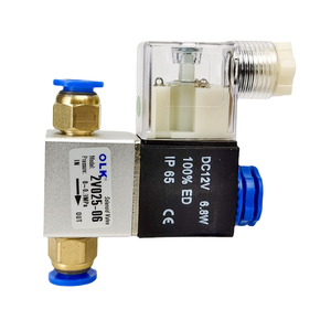 Válvula Solenoide 2V025-06/08 12V 24V 110V 220V Gas Aire Normalmente Cerrada Protección IP65 OEM Disponible Garantía de 3 Años - Product Image 1