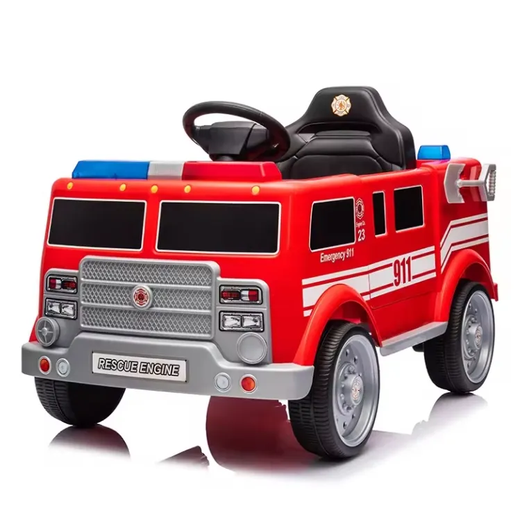 6v Fire Rescue Kids Electric Toy Ride On Car With 2.4 Remote Control Car Toys