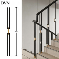 Balustre rectangulaire en fer forgé DVN, style britannique royal, doré, en métal, pour escalier, décoration de balustrade