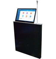 Système de conférence sans papier Table de conférence Écran liquide Machine tout-en-un Affichage intelligent de levage de salle de conférence
