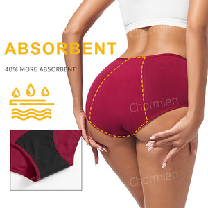Hot Selling Four <strong>Layers</strong> <strong>Mid</strong> Waist Sexy Leak Proof High Absorption Menstrual Panties for Girls - Product Image 2