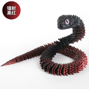 Juguete de serpiente impreso en 3D con articulaciones móviles, juguete de escritorio, juguete creativo para aliviar el estrés, disponible en varios colores, regalo coleccionable - Product Image 6