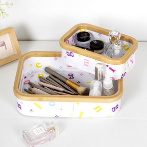 Desktop <b>Storage</b> <b>Boxes</b> Rectangle Stackable Office Organizer Desk Cosmetic <b>Storage</b> Basket Neatening Drawer Organization - Product Image 1
