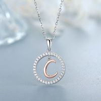 Collier pendentif lettre alphabet en argent sterling 925, bijoux et accessoires tendance pour femmes