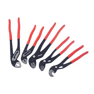 Pince à pompe à eau réglable en acier CR-V, style allemand, avec verrouillage de canal, outil de préhension à poignée antidérapante et mâchoires dentelées - Product Image 1