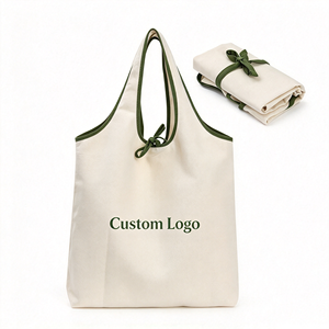 Sac de courses réutilisable multicolore, sac fourre-tout pliable avec logo pain, grande capacité, sacs d'épicerie écologiques en matériau RPET doux - Product Image 6