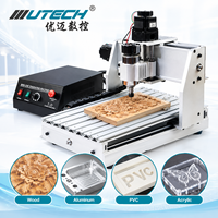 Mesin Ukiran UTECH Mini CNC Router Single Spindle 300 X 400mm untuk Kayu, Aluminium, PVC, Akrilik