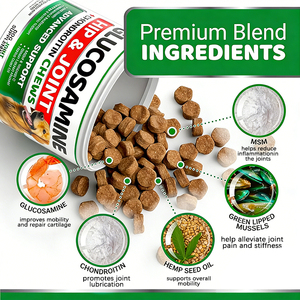 Suplemento Masticable para Perros con Glucosamina, Condroitina y Omega 3 para la Salud de las Articulaciones y Cadera, con Fórmula Avanzada para la Movilidad - Product Image 3
