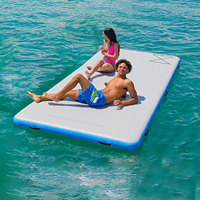 Plateforme de pêche gonflable de grande taille, petit station d'accueil flottant portable, bon marché, ballons en plastique