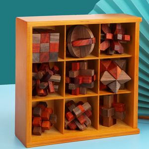 10pc 3D Handmade <b>Puzzle</b> Children IQ <b>Game</b> Adult Brain Teaser Training KongMing Luban Lock - Product Image 4