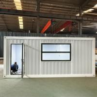 Villa capsule préfabriquée en conteneur avec mur-rideau en verre pour extérieur, salle ensoleillée, bureau ou boutique de luxe en conteneur