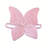 Moda Rosa terciopelo mariposa Hada ala rendimiento alas de Ángel para niños