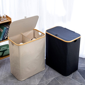 Collapsible Laundry <b>Basket</b> Waterproof Oxford Cloth Rectangle <b>Storage</b> Bin For Clothing <b>Bathroom</b> Use - Product Image 1