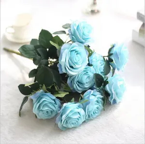 FC-2010 Competitive wedding decoration real touch natural lifelike artificial rose flowers wholesaler