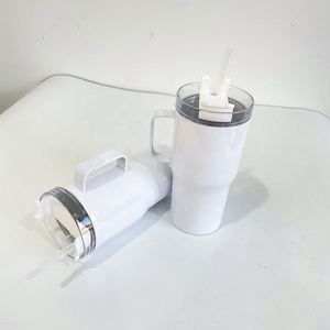 Tazas de Viaje Aisladas de 20oz para Niños y Estudiantes, Blancas para Sublimación, con Asa Metálica, Disponibles en Almacén de EE. UU. - Product Image 5